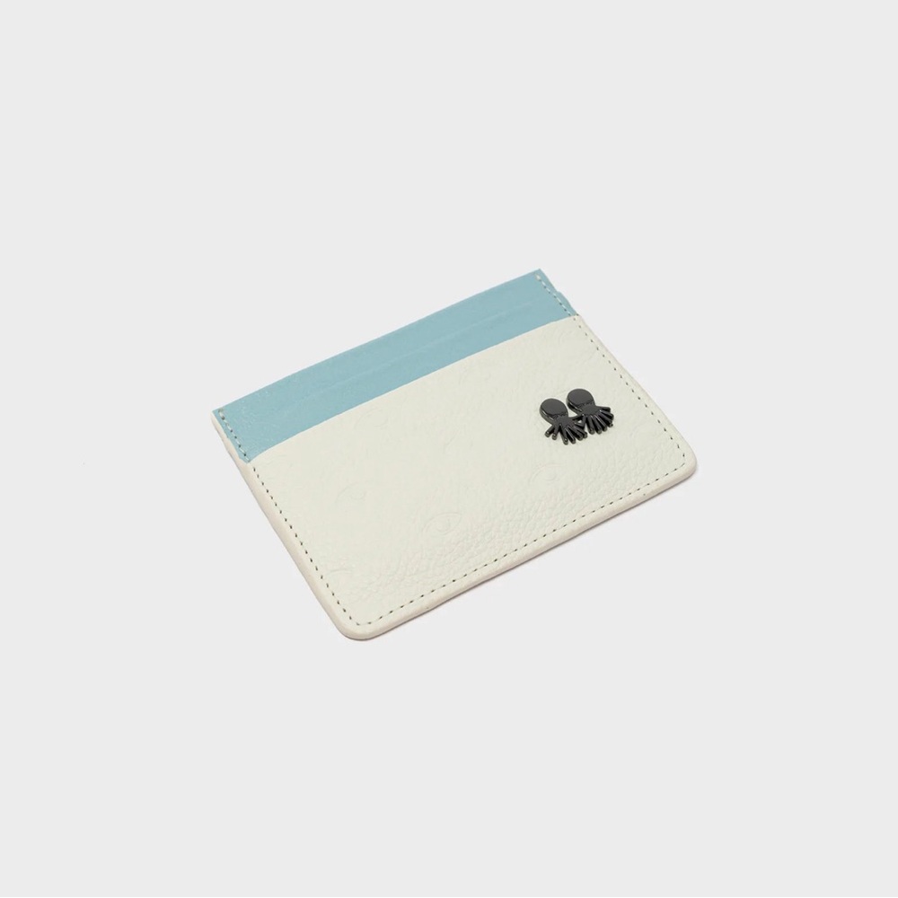 Min & Mon eyes debossed leather cardholder